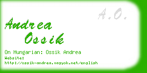 andrea ossik business card